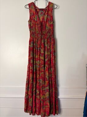 Boho Art Silk dress in colorful paisley